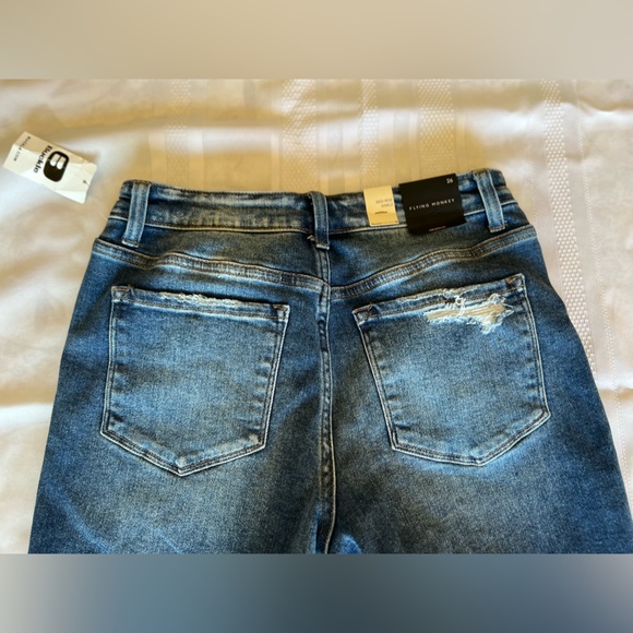 NWT Flying Monkey Mid-Rise Ankle Straight Jean Stretch Denim Women’s Siz… - Picture 3 of 13
